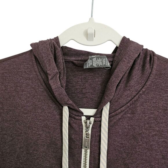 Vuori Halo Performance Hoodie 2.0 Womens Small Purple Full Zip Pocket Stretch - Picture 3 of 10